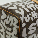 LOUIS VUITTON Monogram Graffiti Keepall 50 Boston Bag White M92197 Auth 30516S-17
