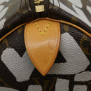 LOUIS VUITTON Monogram Graffiti Keepall 50 Boston Bag White M92197 Auth 30516S-18