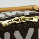 LOUIS VUITTON Monogram Graffiti Keepall 50 Boston Bag White M92197 Auth 30516S-9