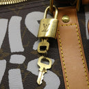 LOUIS VUITTON Monogram Graffiti Keepall 50 Boston Bag White M92197 Auth 30516S-21