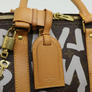 LOUIS VUITTON Monogram Graffiti Keepall 50 Boston Bag White M92197 Auth 30516S-22