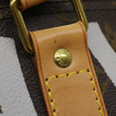 LOUIS VUITTON Monogram Graffiti Keepall 50 Boston Bag White M92197 Auth 30516S-23