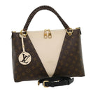 LOUIS VUITTON Monogram V Tote MM Tote Bag 2way M45273 LV Auth 30668S-1