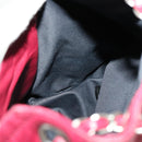 CHANEL Matelasse Chain Backpack Lamb Skin Bordeaux CC Auth 30736AV-21