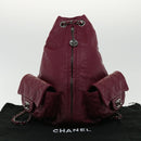 CHANEL Matelasse Chain Backpack Lamb Skin Bordeaux CC Auth 30736AV-12
