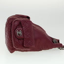 CHANEL Matelasse Chain Backpack Lamb Skin Bordeaux CC Auth 30736AV-3