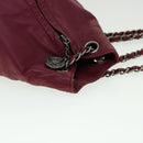 CHANEL Matelasse Chain Backpack Lamb Skin Bordeaux CC Auth 30736AV-6