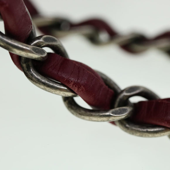 CHANEL Matelasse Chain Backpack Lamb Skin Bordeaux CC Auth 30736AV