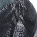 CHANEL Lip Chain Turn Lock Shoulder Bag Satin Black CC Auth 30892-19