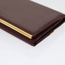 CARTIER Long Wallet Leather Red Auth 30964AV-16