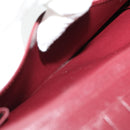 CARTIER Long Wallet Leather Red Auth 30964A-19