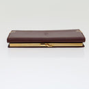 CARTIER Long Wallet Leather Red Auth 30964AV-4