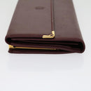 CARTIER Long Wallet Leather Red Auth 30964AV-5