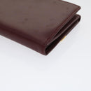 CARTIER Long Wallet Leather Red Auth 30964AV-14