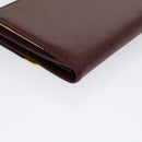 CARTIER Long Wallet Leather Red Auth 30964A-15