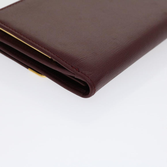 CARTIER Long Wallet Leather Red Auth 30964AV