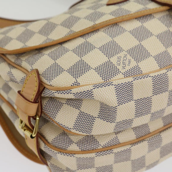LOUIS VUITTON Damier Azur Canvas Saumur 30 Shoulder Bag N48202 LV Auth 31179AV