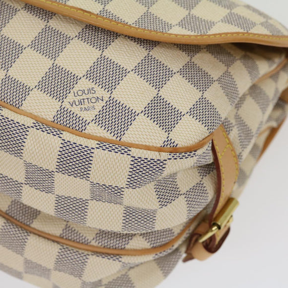 LOUIS VUITTON Damier Azur Canvas Saumur 30 Shoulder Bag N48202 LV Auth 31179AV