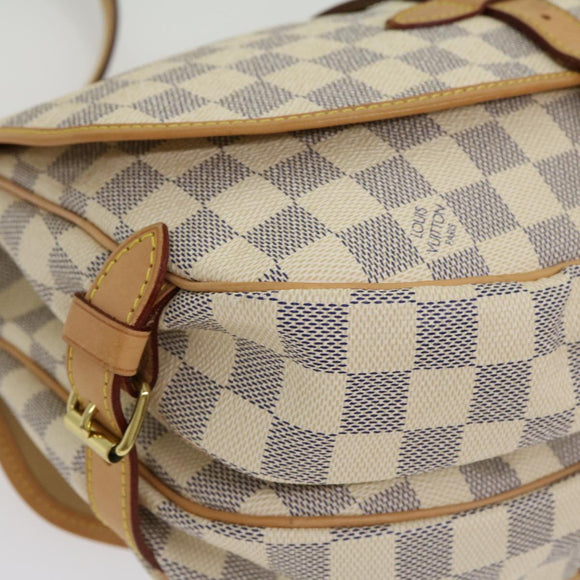 LOUIS VUITTON Damier Azur Canvas Saumur 30 Shoulder Bag N48202 LV Auth 31179AV