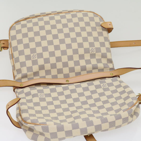 LOUIS VUITTON Damier Azur Canvas Saumur 30 Shoulder Bag N48202 LV Auth 31179AV