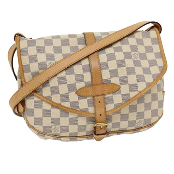 LOUIS VUITTON Damier Azur Canvas Saumur 30 Shoulder Bag N48202 LV Auth 31179AV