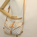 LOUIS VUITTON Damier Azur Canvas Saumur 30 Shoulder Bag N48202 LV Auth 31179AV-28
