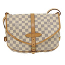 LOUIS VUITTON Damier Azur Canvas Saumur 30 Shoulder Bag N48202 LV Auth 31179AV-13