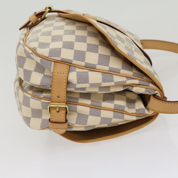 LOUIS VUITTON Damier Azur Canvas Saumur 30 Shoulder Bag N48202 LV Auth 31179AV