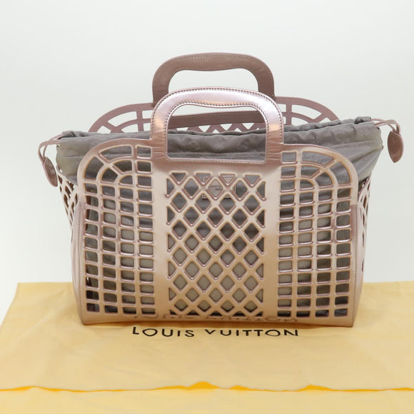 LOUIS VUITTON Patent Leather Jerry MM Hand Bag Purple M94207 LV Auth 31293V