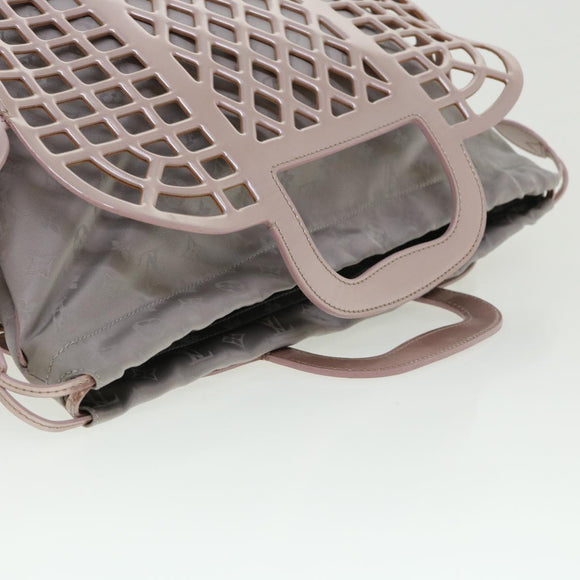LOUIS VUITTON Patent Leather Jerry MM Hand Bag Purple M94207 LV Auth 31293V