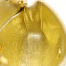CHANEL Matelasse Turn Lock Chain Shoulder Bag Lamb Skin Gold CC Auth 31382V-21