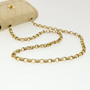 CHANEL Matelasse Turn Lock Chain Shoulder Bag Lamb Skin Gold CC Auth 31382V-7