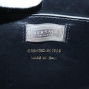VERSACE Hand Bag Leather 2way Black DBFG311 Auth 31495V-11