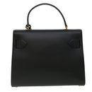 VERSACE Hand Bag Leather 2way Black DBFG311 Auth 31495V-2