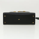 VERSACE Hand Bag Leather 2way Black DBFG311 Auth 31495V-5