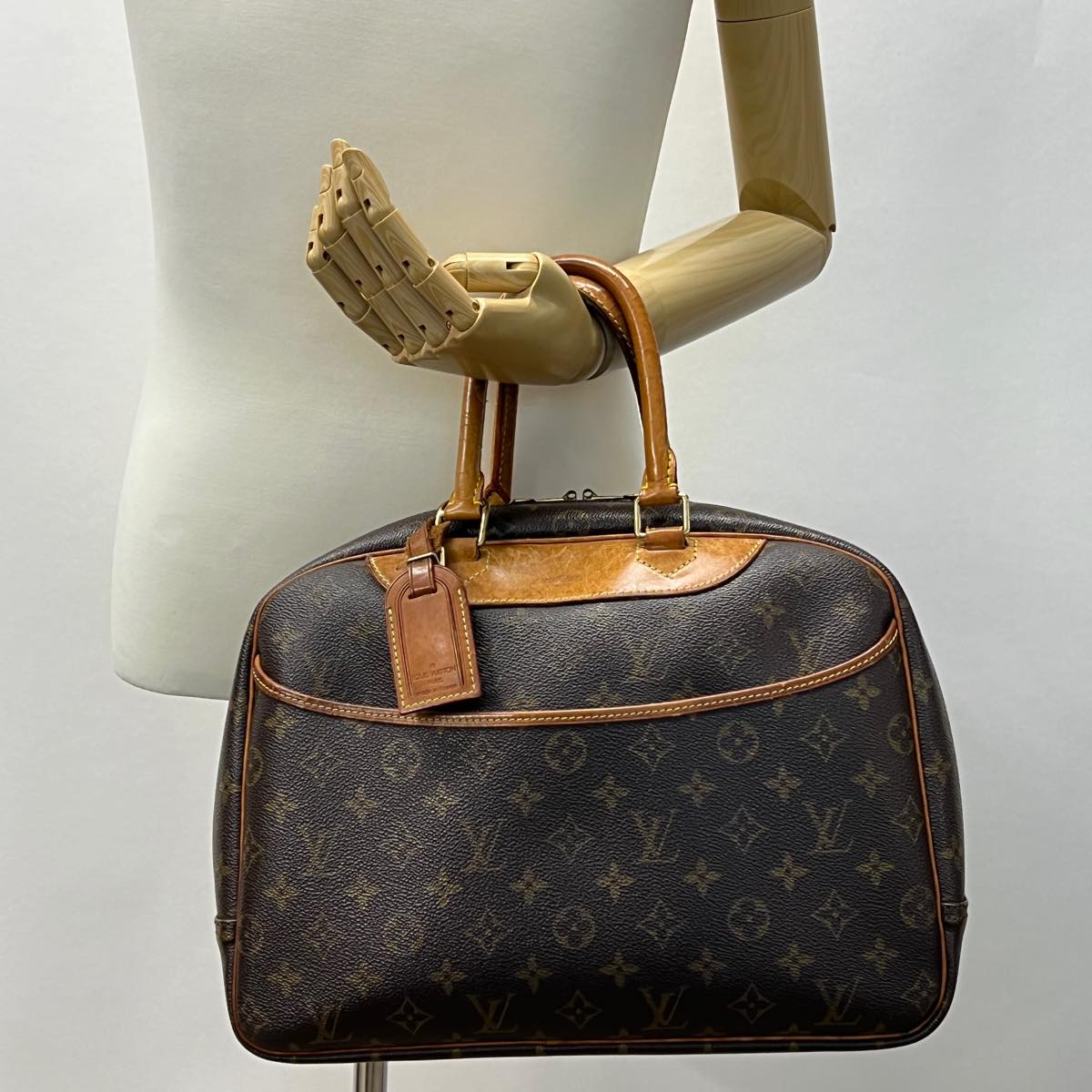 LOUIS VUITTON Monogram Deauville Hand Bag M47270 LV Auth 31753