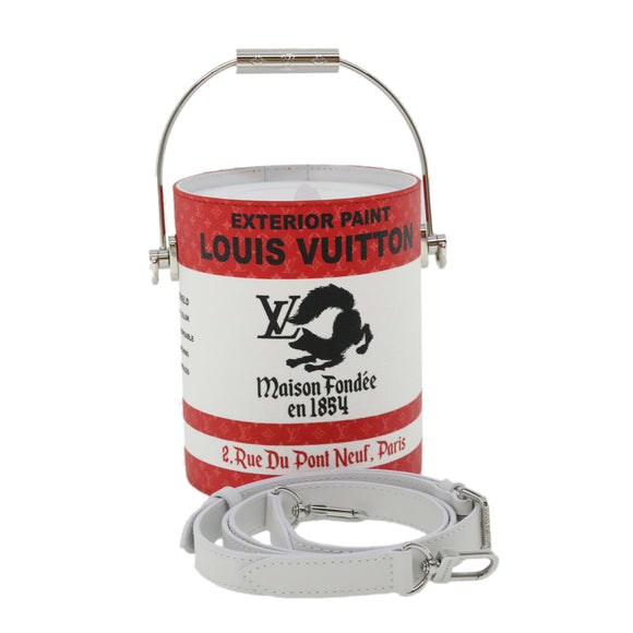 LOUIS VUITTON LV・painted can Shoulder Bag Red M81595 LV Auth 31817S