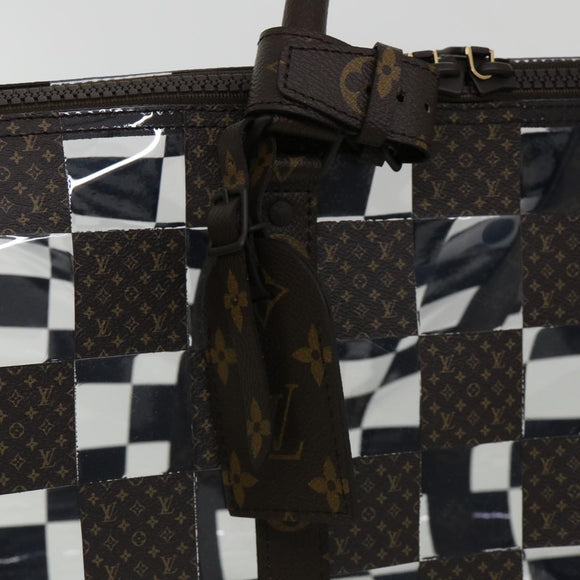 LOUIS VUITTON Monogram chess Keepall Bandouliere 50 Boston M20864 LV Auth 31818S