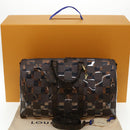 LOUIS VUITTON Monogram chess Keepall Bandouliere 50 Boston M20864 LV Auth 31818S-12