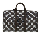 LOUIS VUITTON Monogram chess Keepall Bandouliere 50 Boston M20864 LV Auth 31818S-2