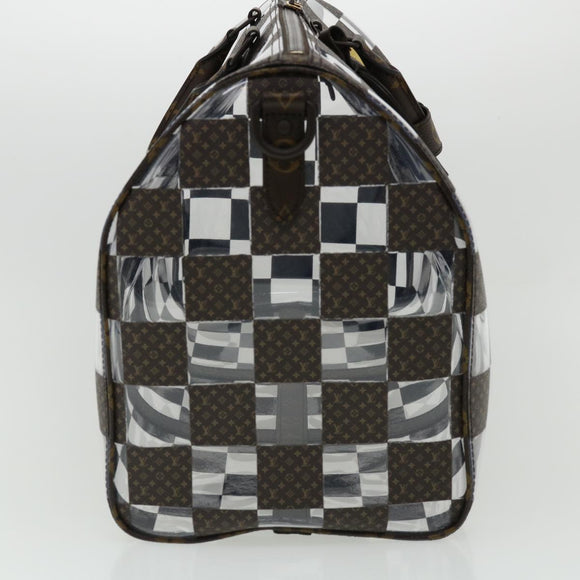 LOUIS VUITTON Monogram chess Keepall Bandouliere 50 Boston M20864 LV Auth 31818S