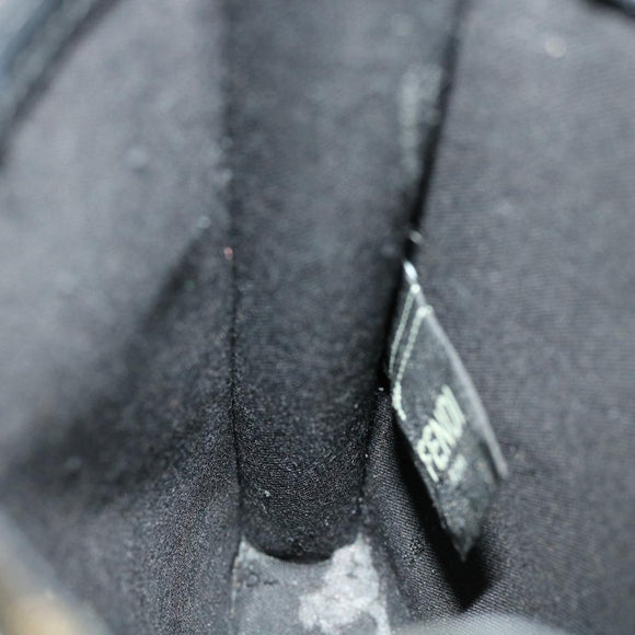 FENDI Zucca Canvas Shoulder Bag Brown Black Auth 31851AV