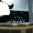 FENDI Zucca Canvas Shoulder Bag Brown Black Auth 31851AV-11