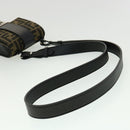 FENDI Zucca Canvas Shoulder Bag Brown Black Auth 31851AV-7