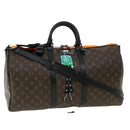 LOUIS VUITTON Cartoon Virgil Keepall Bandouliere50 Boston Bag M45616 Auth 31893S-1