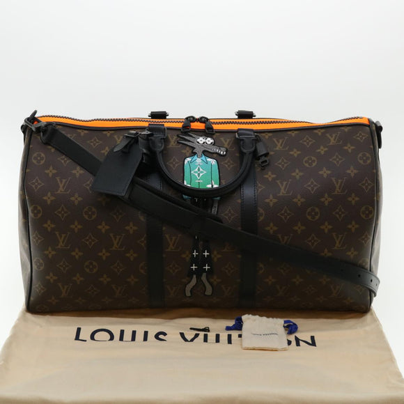 LOUIS VUITTON Cartoon Virgil Keepall Bandouliere50 Boston Bag M45616 Auth 31893S