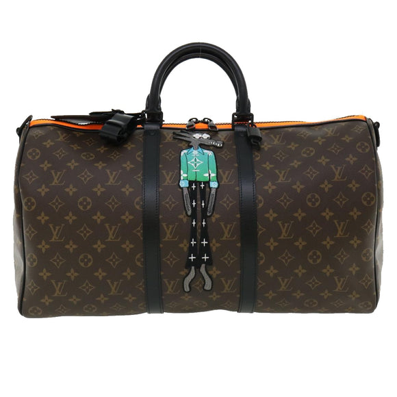 LOUIS VUITTON Cartoon Virgil Keepall Bandouliere50 Boston Bag M45616 Auth 31893S