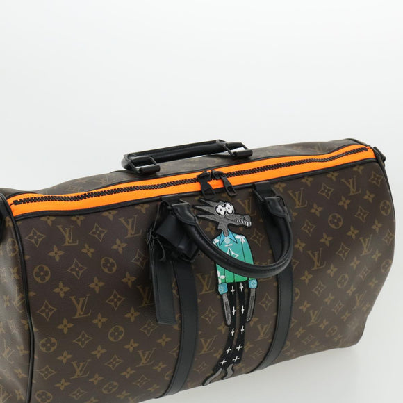 LOUIS VUITTON Cartoon Virgil Keepall Bandouliere50 Boston Bag M45616 Auth 31893S