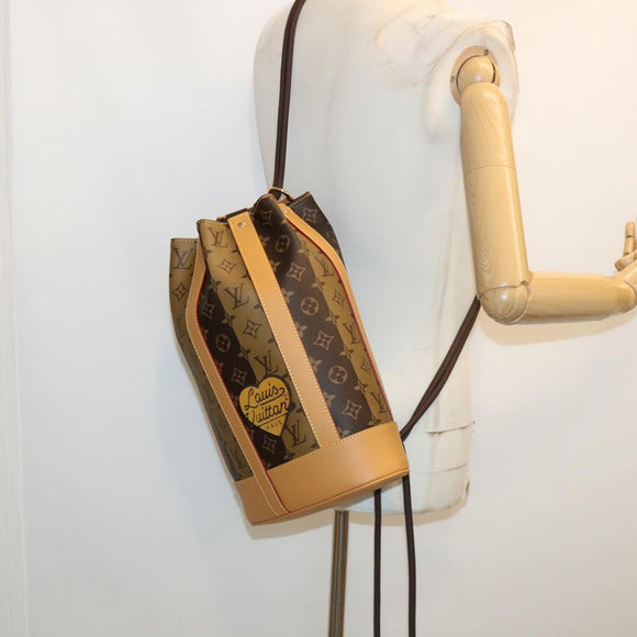 31989S VUITTON Monogram Stripe Randonnee messenger Shoulder M45968 Auth 31989SM