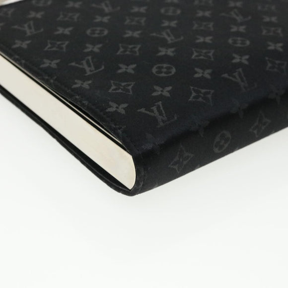 LOUIS VUITTON Monogram Satin Ange MM Hand Bag Black M92101 LV Auth 31990AV